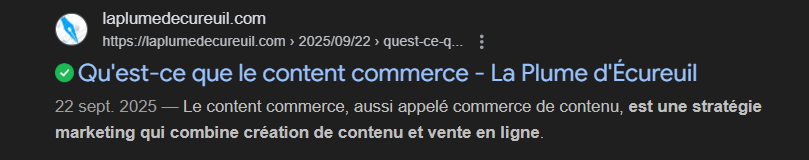 Exemple d'une méta-description